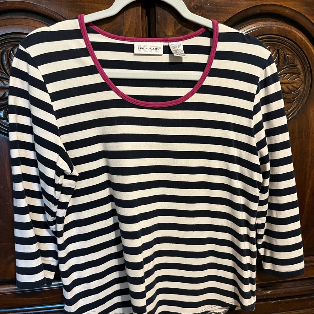 3/4 striped shirt